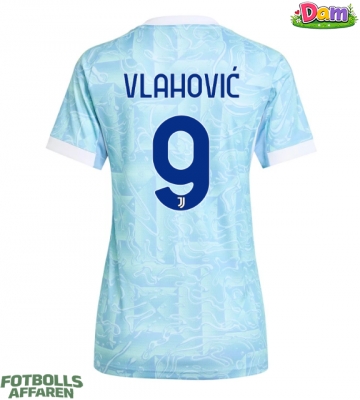 Juventus Dusan Vlahovic #9 Bortatröja Kvinnor 2025-26 Kortärmad